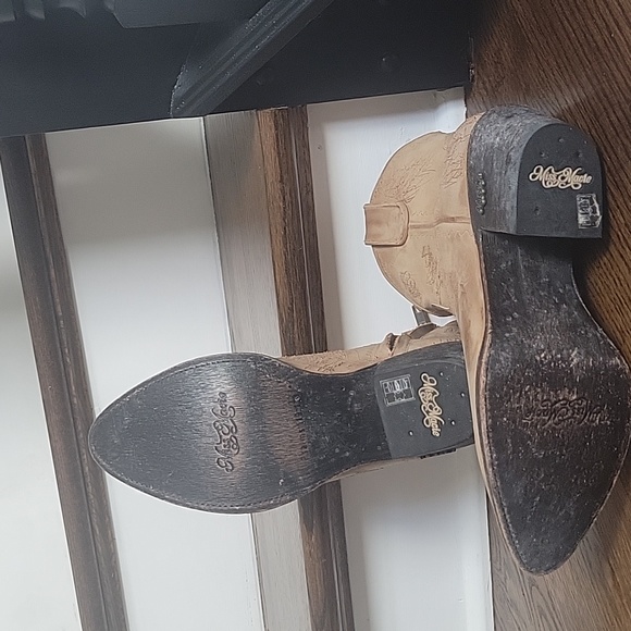 New $180 Miss Macie Going Home Ankle Boots Booties 9.5 M Tan Brown Cowboy!!! - Picture 7 of 11